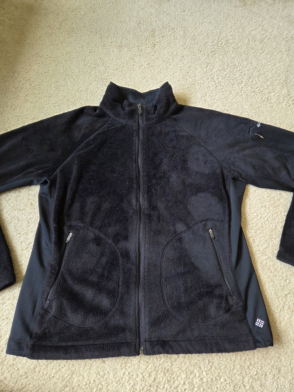 Columbia Women's Black Lightweight Full-Zip Fleece Jacket Size XL